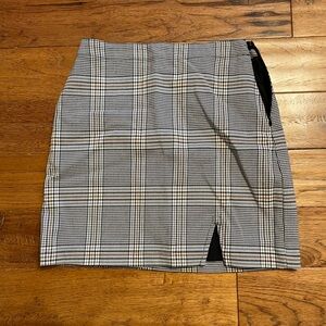 Black and White Plaid Skirt